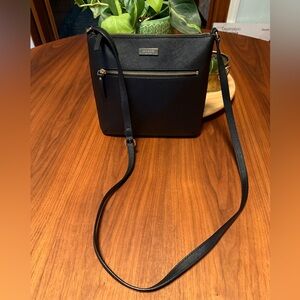 Kate Spade Black textured Leather Crossbody Bag Excellent Condition!